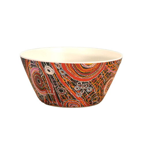 Utopia Aboriginal Art Bamboo Small Bowl - Awelye (Women's Ceremony)