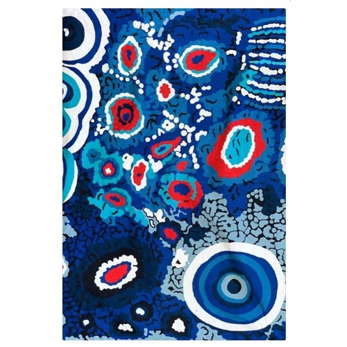 Aboriginal Art Handmade (6'x 4') Wool Rug (Chainstitched) (183cm x 122cm) - The Seven Sisters