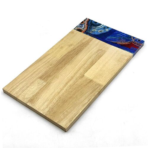 Better World Aboriginal Art Mango Wood Resin Serving Board - Two Sisters Travelling