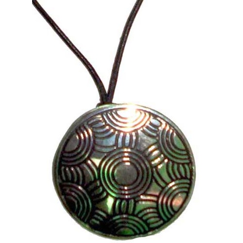 Iwantja Aboriginal Art Metal Pendant - Tjukula (Round)