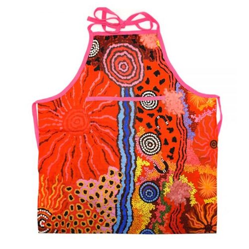 Better World Aboriginal Art Cotton Apron - Family & Country