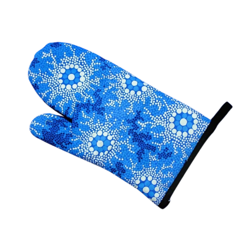 Bunabiri Aboriginal Art Oven Glove - Waterhole Dreaming