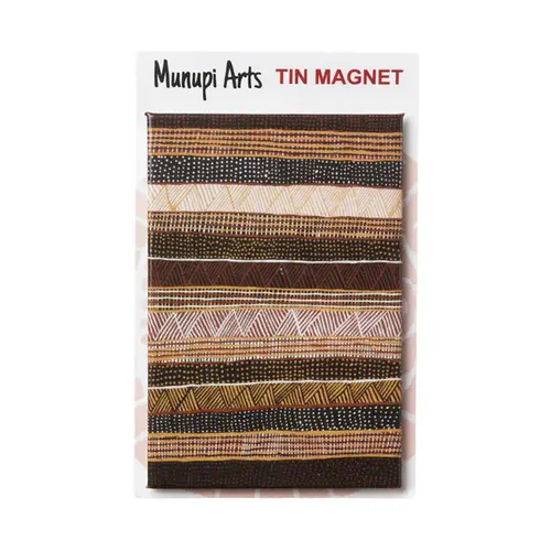 Munupi Aboriginal Art Tin Fridge Magnet - Jilamara