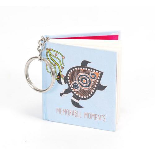 Muralappi Journey Hand Crafted Paper Mini Diary with Keyring - Sea Turtles