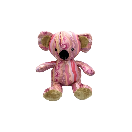 Bunabiri Aboriginal Art Cute Plush Koala - Wamin in Bloom