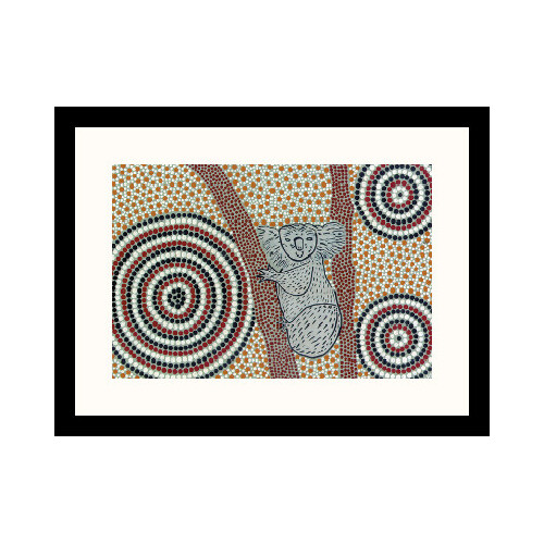 Framed Aboriginal Art Print [30cm x 40cm] - Koobor the Koala