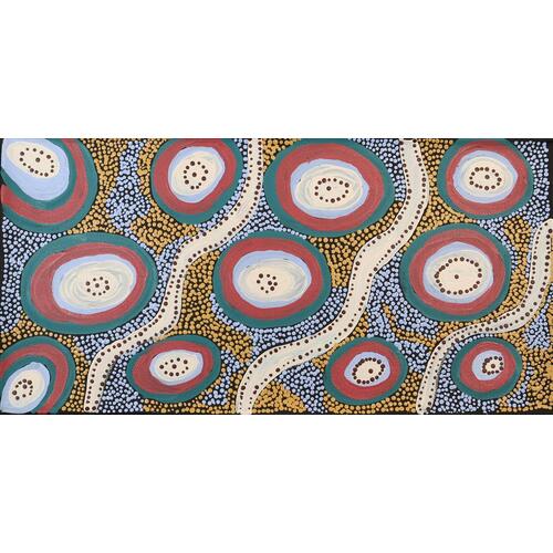 Iwiri Aboriginal Art - UNstretched Canvas (305mm x 610mm) - Ngayuku Ngura