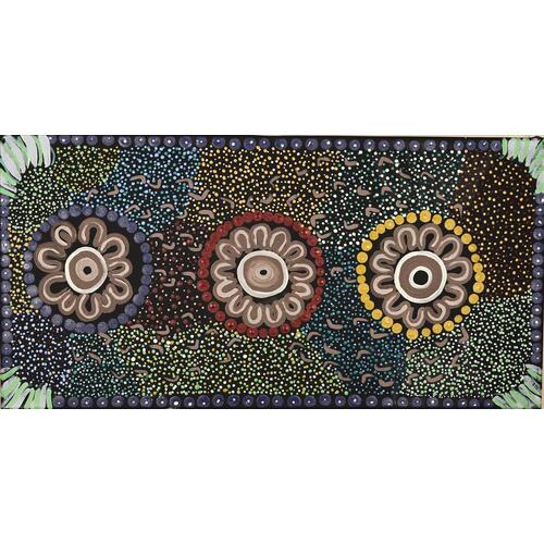 Iwiri Aboriginal Art - UNstretched Canvas (305mm x 610mm) - Maralinga Story