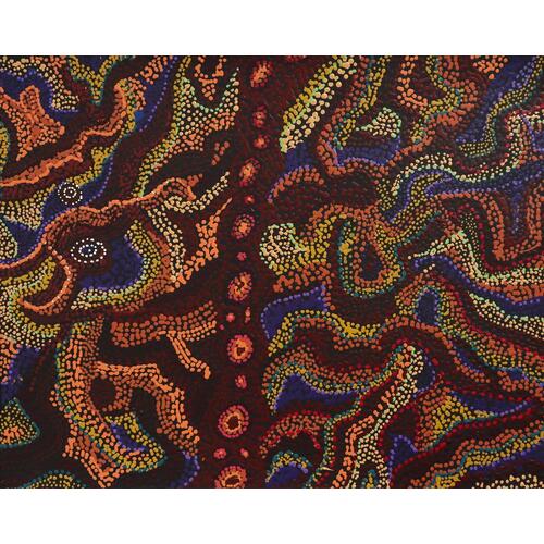 Iwiri Aboriginal Art - UNstretched Canvas (500mm x 400mm) - Kaliny-Kalinypa (2)