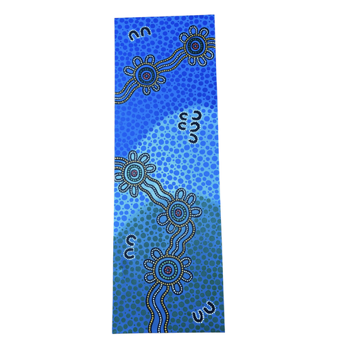 Stephen Hogarth Aboriginal Art Stretched Canvas (40cm x 122cm) - Places To Go