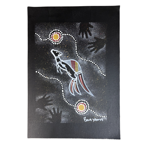 Stephen Hogarth Aboriginal Art UNStretched Canvas (42cm x 29.7cm) - Kangaroo 