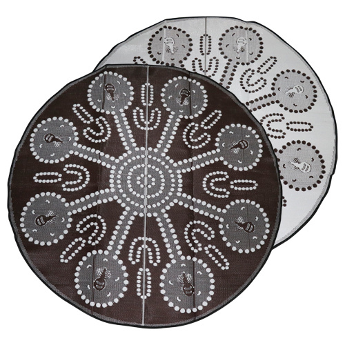 Aboriginal Recycled Mat - 2.7m Round - Honey Ants