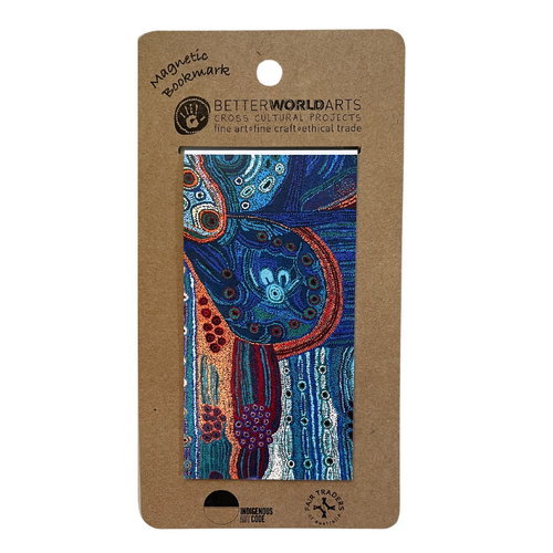 Better World Aboriginal Art CARDBOARD Magnetic Bookmark - Two Sisters Travelling