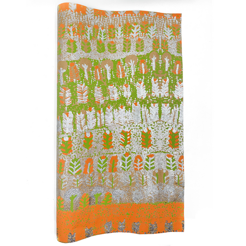 Aboriginal design Handmade Kraft Glitter Wrapping Paper (56x76cm Roll) - Bush Medicine Plants