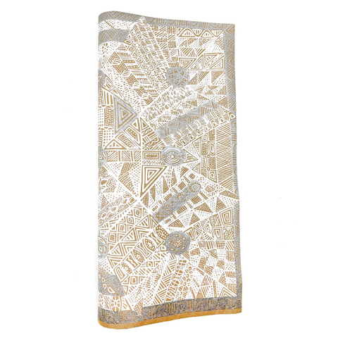 Aboriginal design Handmade Kraft Glitter Wrapping Paper (56x76cm Roll) - Long Time, Old People