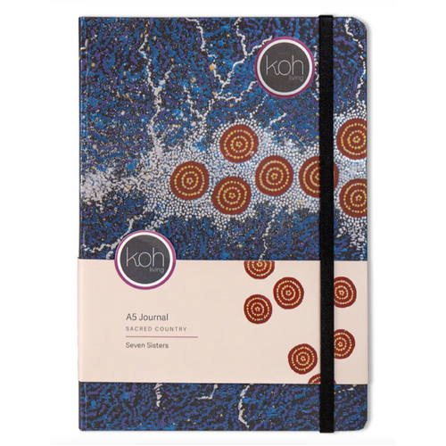 Koh Living Aboriginal Art A5 Ruled Journal - Seven Sisters