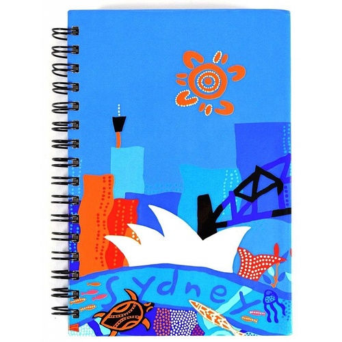 Jijaka Aboriginal Art Spiral A6 Notebook - Sydney