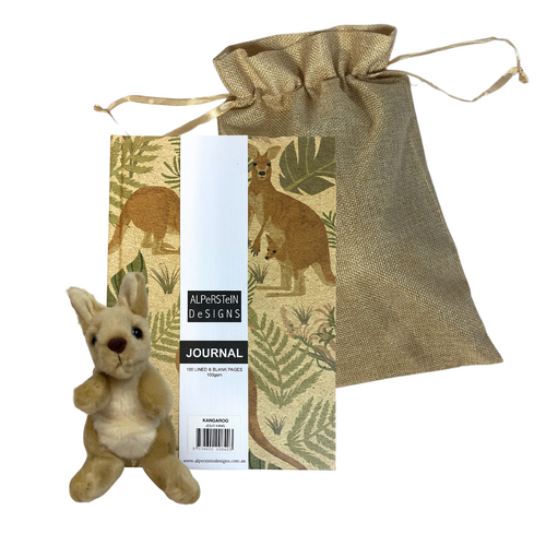 Australiana A5 Journal/Toy Giftset - Kangaroo 