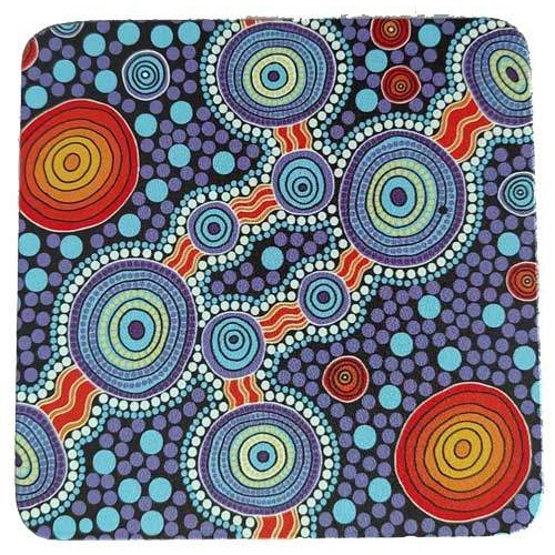 Hogarth Aboriginal Art Coaster Set (6) - the Journey