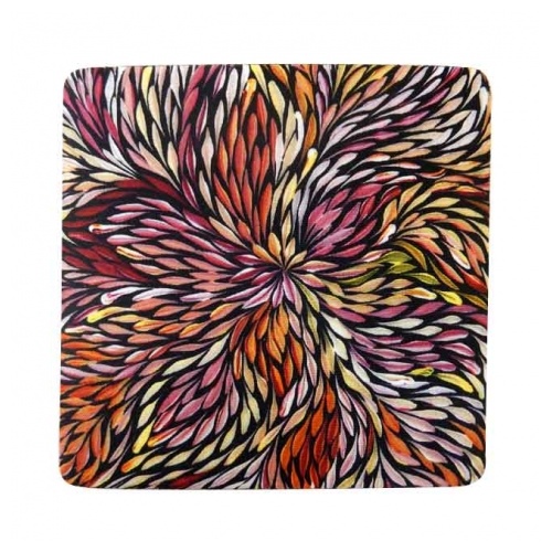 Utopia Aboriginal Art Neoprene Coaster (1) - Wildflowers